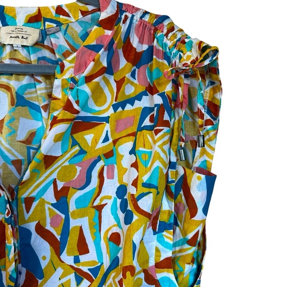 Anthropologie Danielle Kroll Shirt Blouse Brooklynite Button Front Sz s - Picture 6 of 8